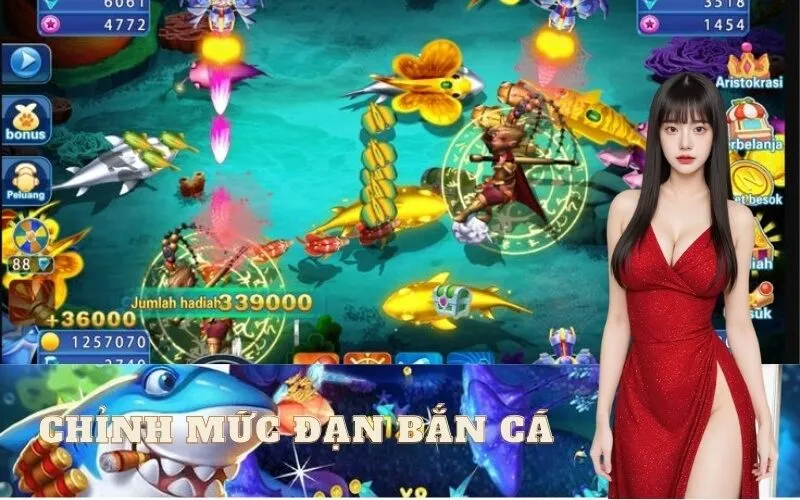 Cách chỉnh mức đạn bắn cá